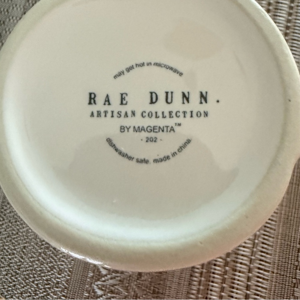 Rae Dunn Stylish White and Green Tea Mug Artisan Collection by Magenta - Picture 5 of 8